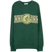 Rhombic Print Sweatshirt - Thumbnail 1