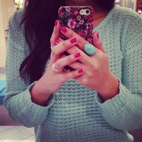 "Abbey" Teal Matrix Ring - Thumbnail 4