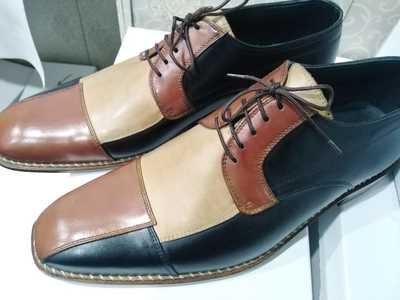 New Arrival Men's Hand Stitch Multi Colour Genuine Leather Lace Up Party Wear Shoes