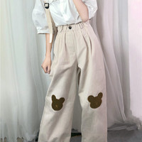 Japanese Kawaii Women Soft Girl Pants Korean  - Thumbnail 1