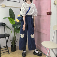 Japanese Kawaii Women Soft Girl Pants Korean  - Thumbnail 4