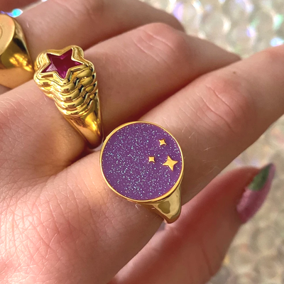 Purple starry ring