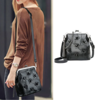 Mini Chain Sheepskin Rivet Tassel Crossbody Bag - Thumbnail 6