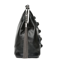 Mini Chain Sheepskin Rivet Tassel Crossbody Bag - Thumbnail 3