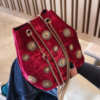 Women's Shoulder Bags Bucket Bag Elegant Velvet  - Thumbnail 1