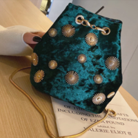 Women's Shoulder Bags Bucket Bag Elegant Velvet  - Thumbnail 4