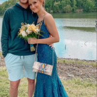 SP2057,Mermaid Backless Teal Lace Long Prom Dress,Teal Lace Formal Dress,Mermaid Teal Evening Dress - Thumbnail 2