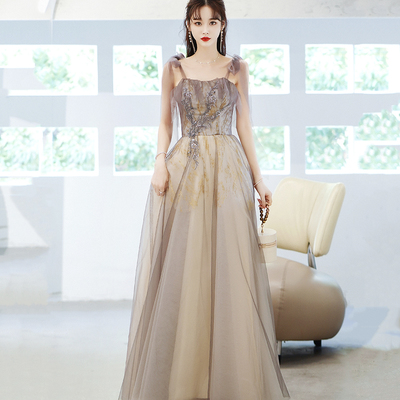 Cute tulle long a line prom dress evening dress - Thumbnail 2