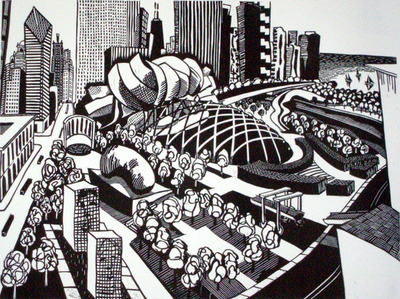 millenium park  18 by 24