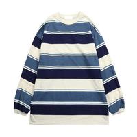 Colorful Stripe Color Block Long Sleeve T-shirt - Thumbnail 2