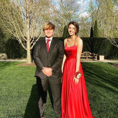 Simple A-Line Scoop Neck Red Satin Long Prom Dresses with Cross Back