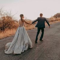 New A-Line Halter Cross Back Silver Long Sparkly Prom Evening Dresses，803 - Thumbnail 2