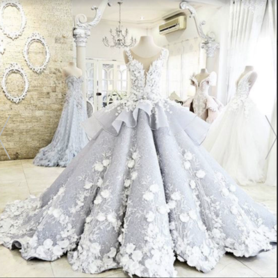 High quality light blue ball gown birthday dress quinceanera dress