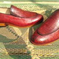 Custom Handmade Split Alligator Skin Loafers Formal Dress Shoes - Thumbnail 2