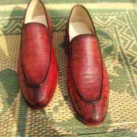 Custom Handmade Split Alligator Skin Loafers Formal Dress Shoes - Thumbnail 1