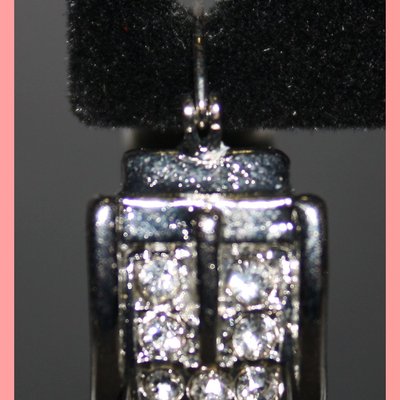 Silver buckle earrings