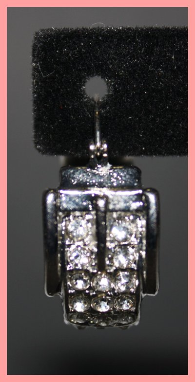 Silver buckle earrings
