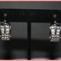 Silver Buckle Earrings - Thumbnail 1