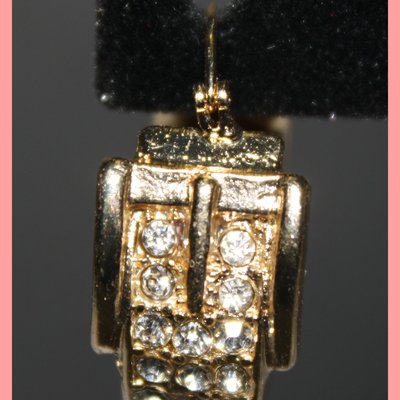 Gold buckle earrings