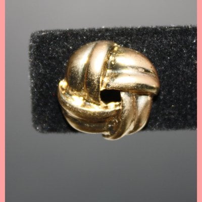 Gold nugget earrings