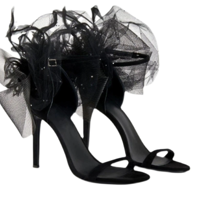 Black women elegant sandals gladiator ankle