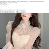 Mini Dress Woman Solid Vintage Puff Sleeve  - Thumbnail 8