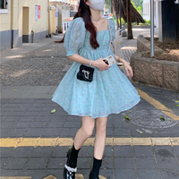 Sweet Floral Mesh Dress Women Elegant Princess  - Thumbnail 1