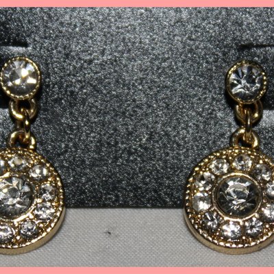 Gold bling 2 pc. earring set