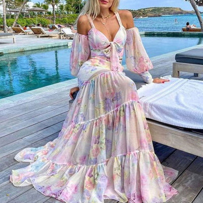 Autumn Women Lantern Sleeve Club Party Evening
