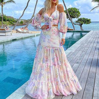 Autumn Women Lantern Sleeve Club Party Evening - Thumbnail 1
