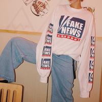 FAKE NEWS CHANNEL LONG SLEEVE TSHIRT - Thumbnail 1
