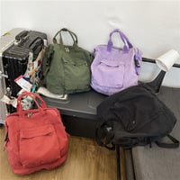 Retro denim travel backpack -4 colors - Thumbnail 2
