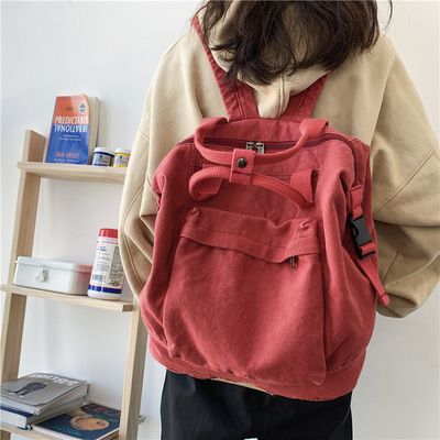 Retro denim travel backpack -4 colors - Thumbnail 5