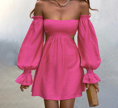 Sexy Off Shoulder Cut Out Party Dress Elegant 