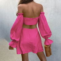 Sexy Off Shoulder Cut Out Party Dress Elegant  - Thumbnail 1