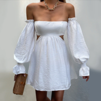 Sexy Off Shoulder Cut Out Party Dress Elegant  - Thumbnail 6