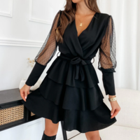 Sexy Transparent Long Sleeve Female Lace Up  - Thumbnail 3
