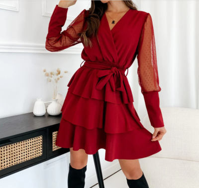 Sexy Transparent Long Sleeve Female Lace Up 