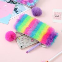 PLUSH RAINBOW PENCIL CASE - Thumbnail 1