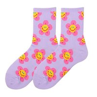 HAPPY KAWAII FLOWERS SOCKS ( SET / 5 Pairs )  - Thumbnail 4