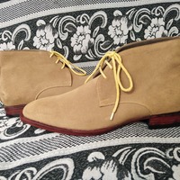 Luxury Adult Brown Chukka In Genuine Suede Lace Up Formal Boot - Thumbnail 1
