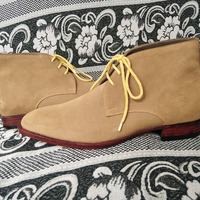 Luxury Adult Brown Chukka In Genuine Suede Lace Up Formal Boot - Thumbnail 2