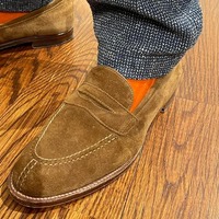 Decent Look Hand Stitch Men's Natural Brown Moccasin In Genuine Suede Shoes - Thumbnail 1