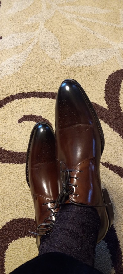 Classic Men's Hand Stitch Dark Brown Cap Toe Genuine Leather Shoes, Wedding Wear Lace Up Shoes