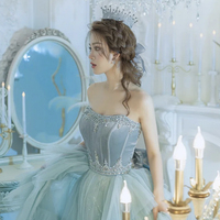 Cute A line long princess dress evening gown formal dress - Thumbnail 3