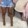 Fashion Sexy Ripped Denim Shorts-4