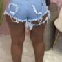 Fashion Sexy Ripped Denim Shorts-3