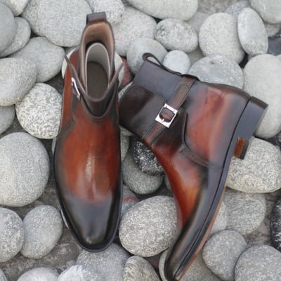 Handmade jodhpurs leather boots, dress formal boots for men - Thumbnail 4