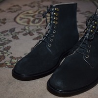 Luxury Men's Handmade Black Suede Lace Up Formal Boot - Thumbnail 2