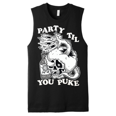 Party til you puke unisex muscle t